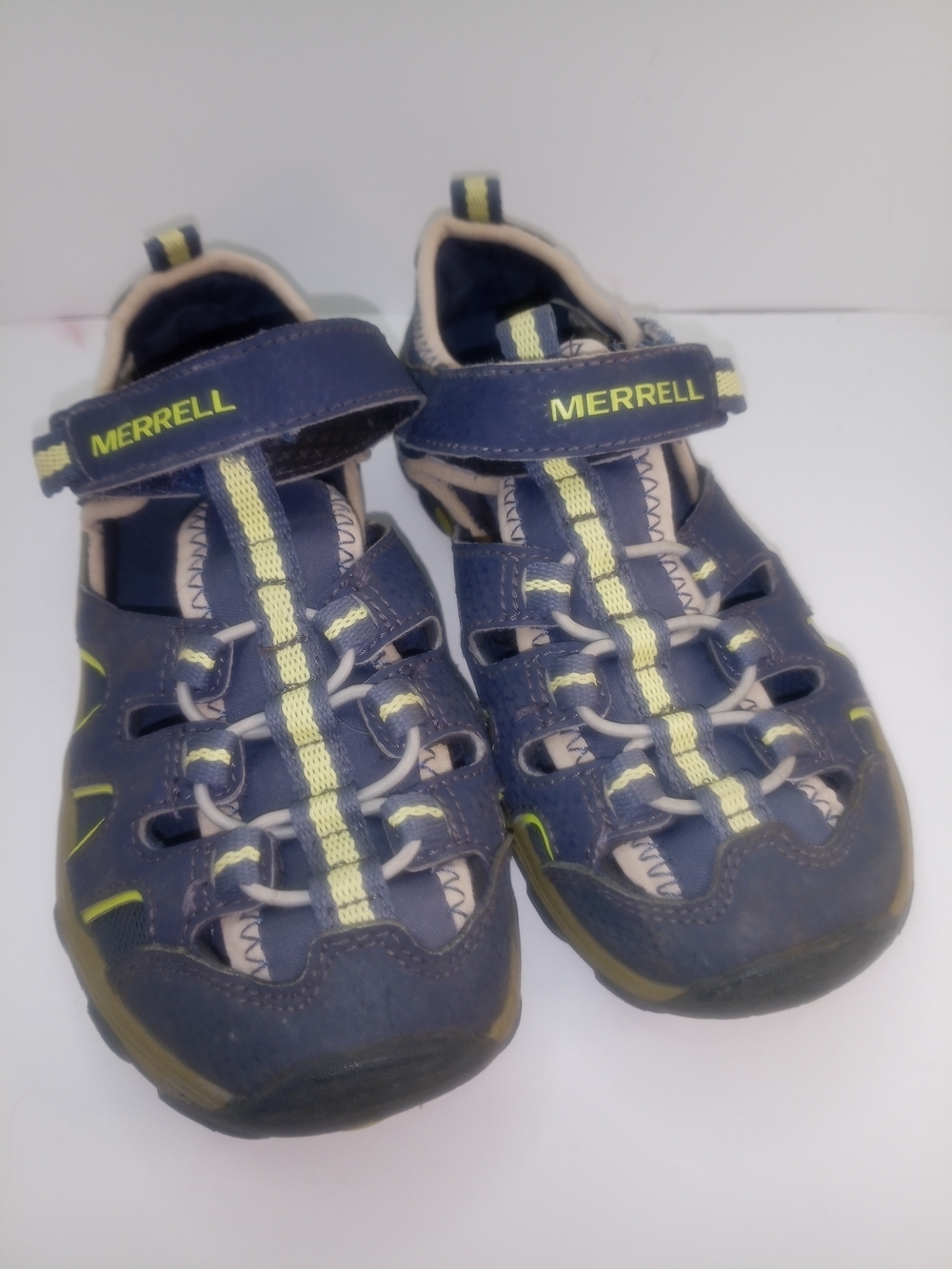 Merrell Kids Navy and Yellow Trail Sandals